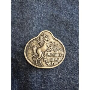 Smithwick Lubes Stallion Advertising Belt Buckle - Rewards Inc USA